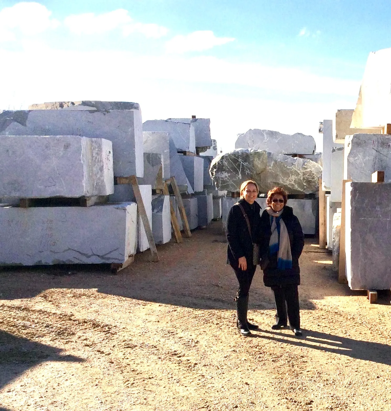 Quarry visit in France for Blue de Savoie stone